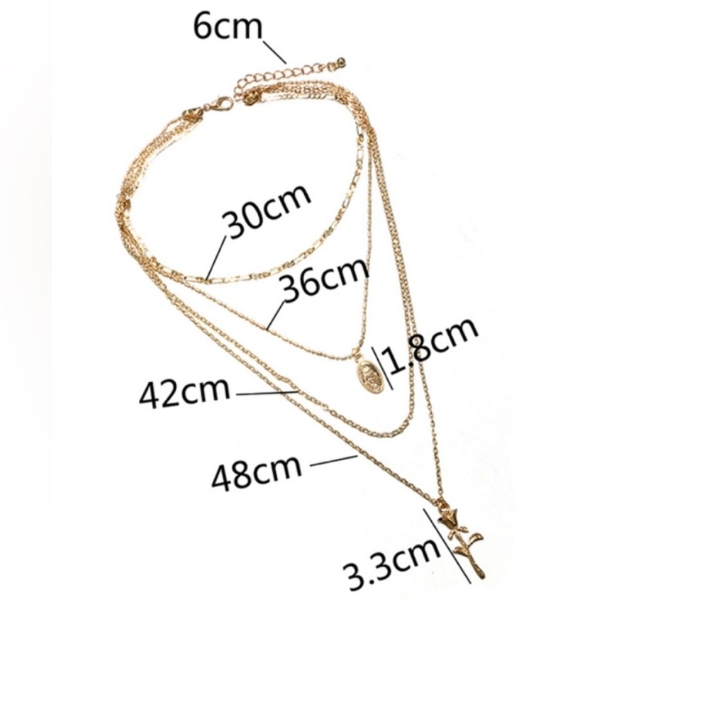 Chic Gold Multi-Layer Necklace Set - Picture 4 of 5